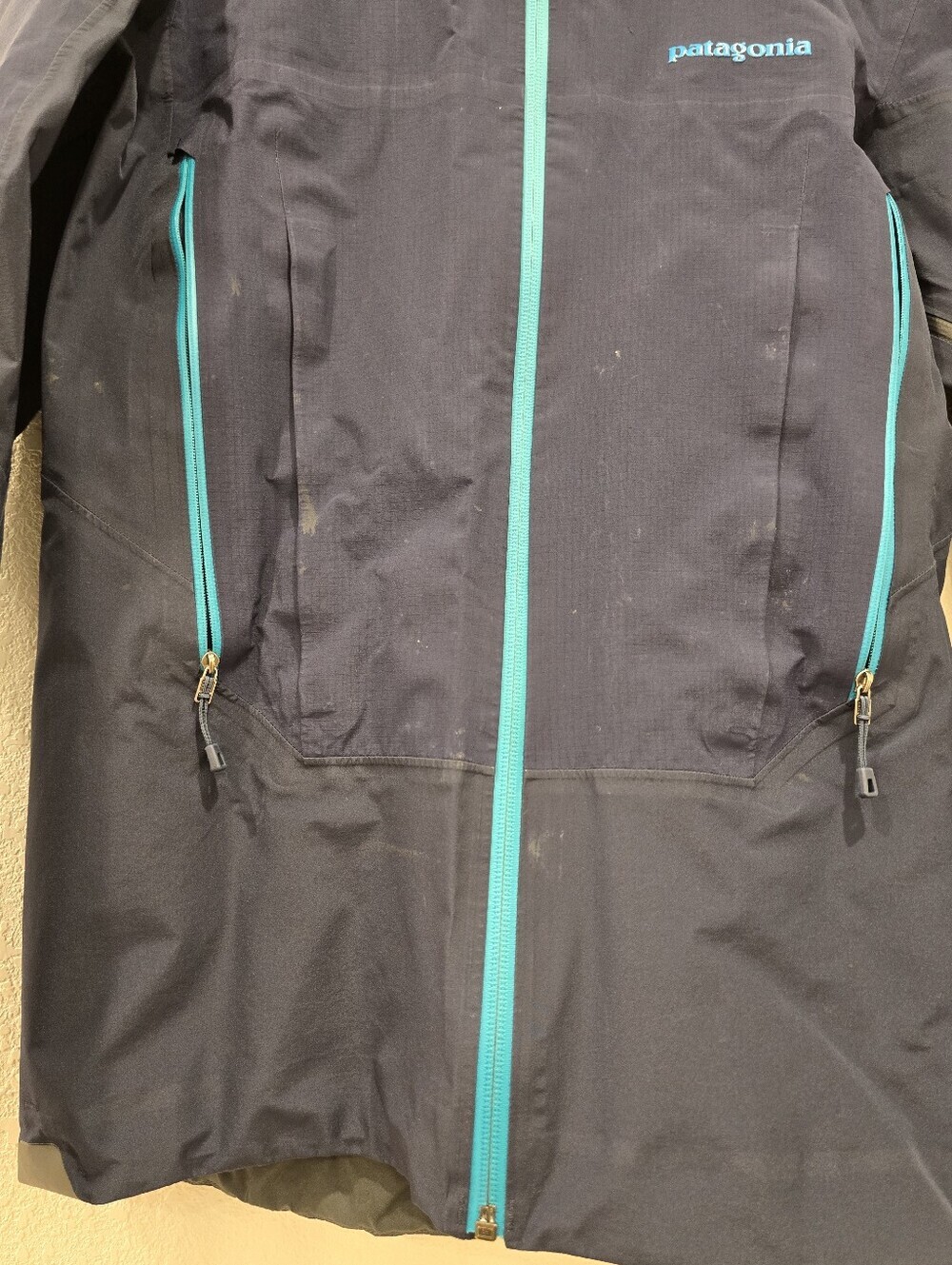 Patagonia Super Alpine Jacket- Men's Navy Blue/Grecian Blue-x-Small - Picture 5 of 9